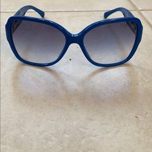 Chanel bright blue acrylic sunglasses
